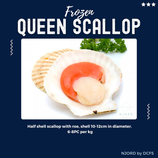 Queens Scallop with Roe 1KG