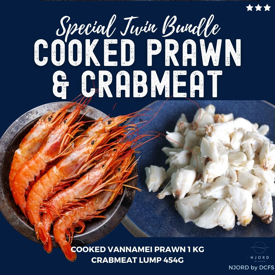 [TWIN BUNDLE] Cooked Vannamei Prawn & Crabmeat