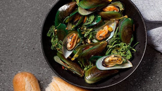 Whole Cooked Green Mussels 1kg